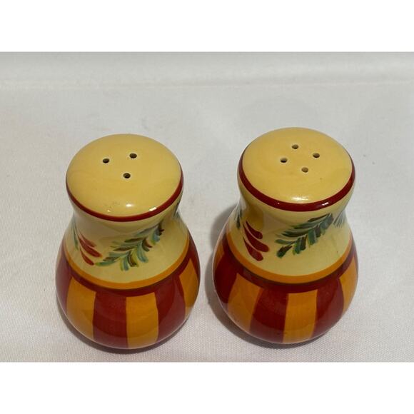 Southern Living "Siena" by Gail Pittman Hand-Painted Salt and Pepper Shaker Set - Picture 7 of 7